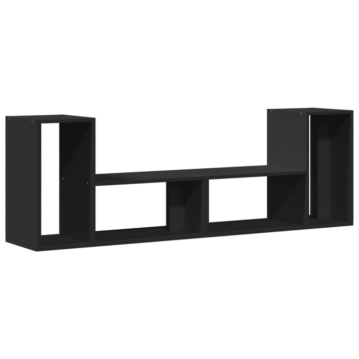 Dulap TV, 2 buc., negru, 75x30x50 cm, lemn prelucrat - WALTI WALTI