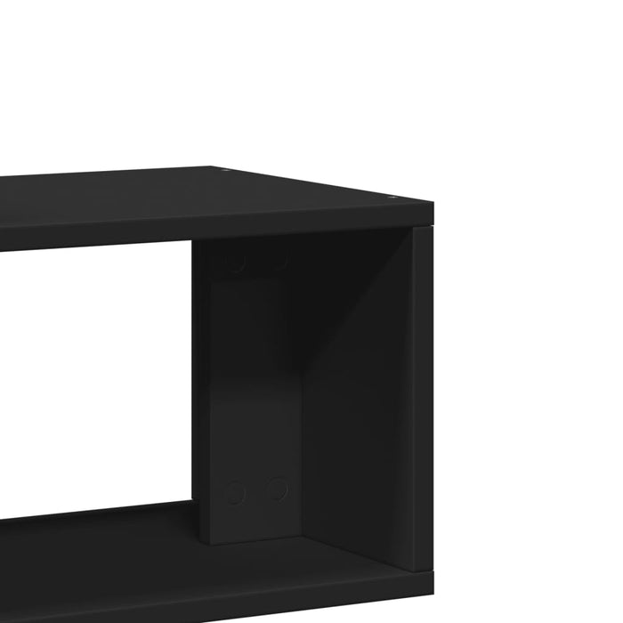 Dulap TV, 2 buc., negru, 75x30x50 cm, lemn prelucrat - WALTI WALTI