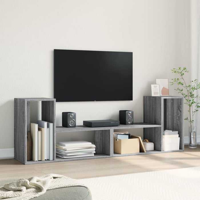 Dulapuri TV, 2 buc., gri sonoma, 75x30x50 cm, lemn prelucrat - WALTI WALTI