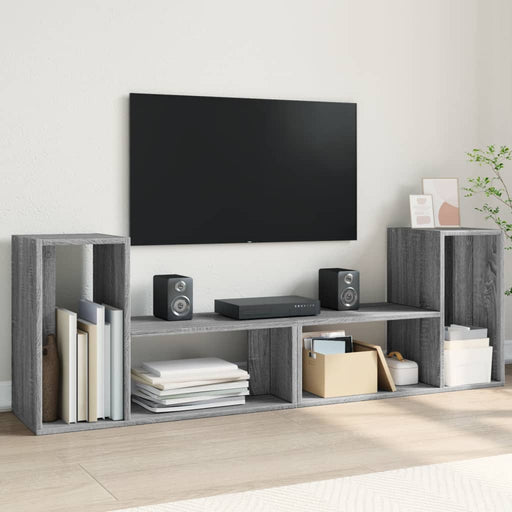 Dulapuri TV, 2 buc., gri sonoma, 75x30x50 cm, lemn prelucrat - WALTI WALTI