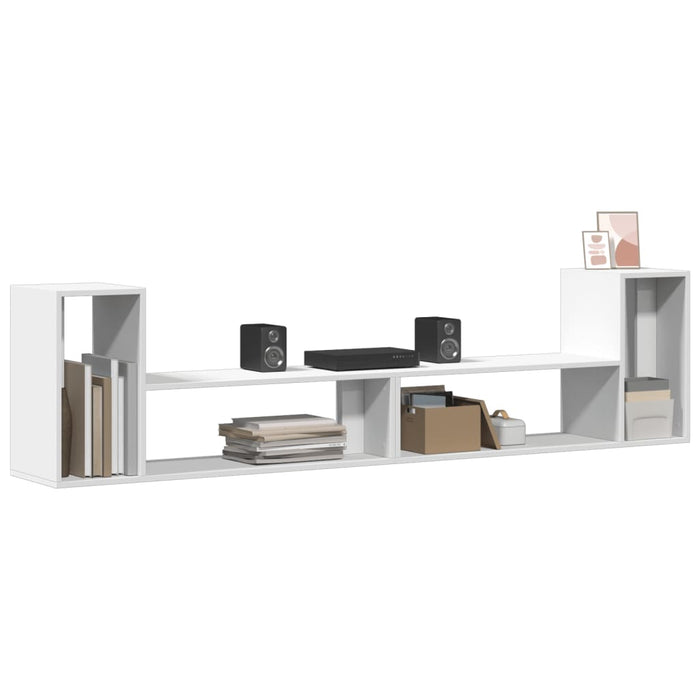 Dulap TV, 2 buc., alb, 100x30x50 cm, lemn prelucrat - WALTI WALTI