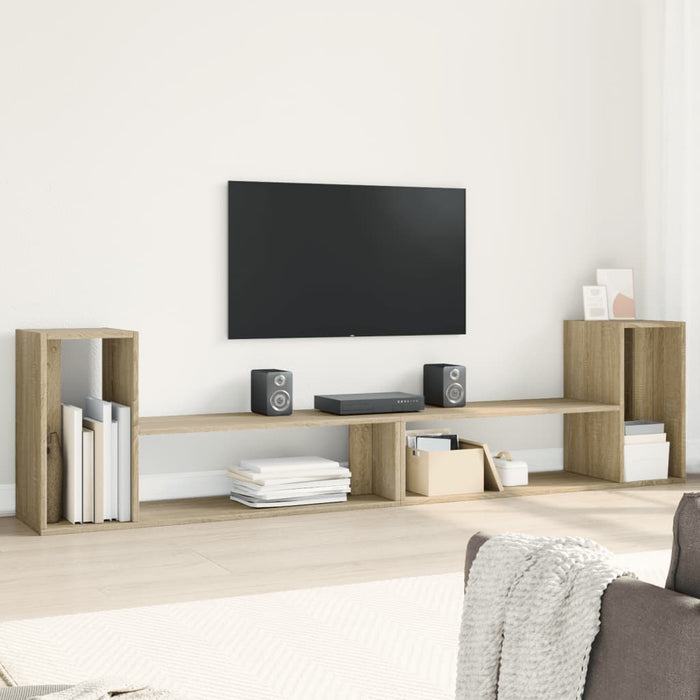 Dulap TV, 2 buc., stejar sonoma, 100x30x50 cm, lemn prelucrat - WALTI WALTI