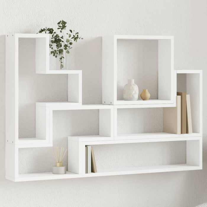 Raft de perete, alb, 96x12x64 cm, lemn prelucrat - WALTI WALTI