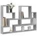 Raft de perete, gri beton, 96x12x64 cm, lemn prelucrat - WALTI WALTI