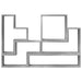 Raft de perete, gri beton, 96x12x64 cm, lemn prelucrat - WALTI WALTI