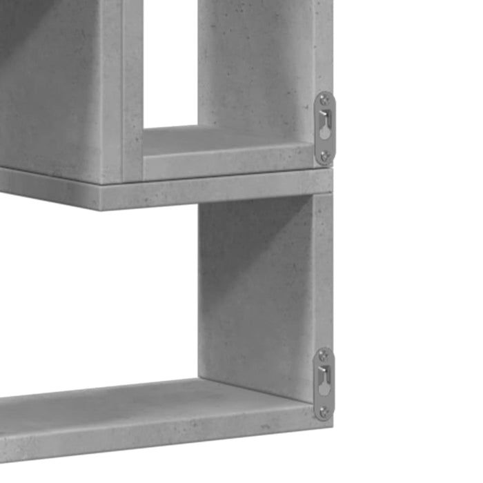 Raft de perete, gri beton, 96x12x64 cm, lemn prelucrat - WALTI WALTI