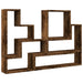 Raft de perete, stejar fumuriu, 96x12x64 cm, lemn prelucrat - WALTI WALTI