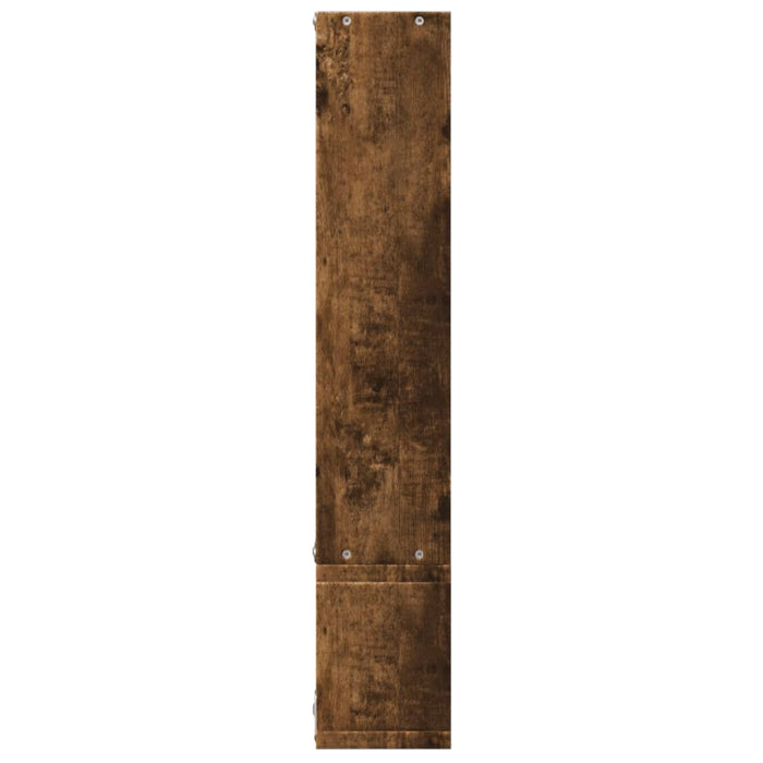 Raft de perete, stejar fumuriu, 96x12x64 cm, lemn prelucrat - WALTI WALTI