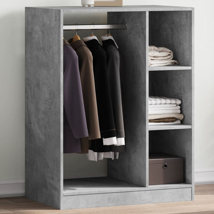 Dulap, gri beton, 77x48x102 cm, lemn prelucrat - WALTI WALTI
