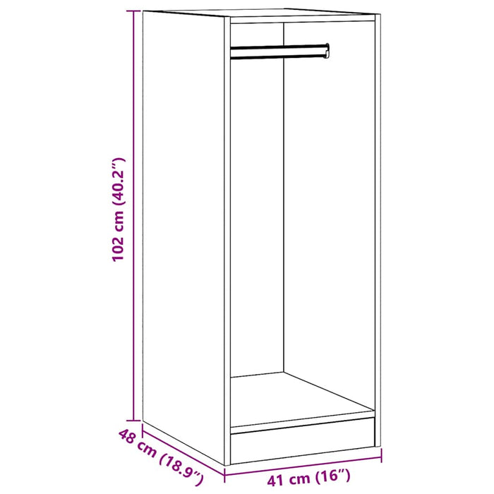 Dulap, gri sonoma, 48x41x102 cm, lemn prelucrat - WALTI WALTI