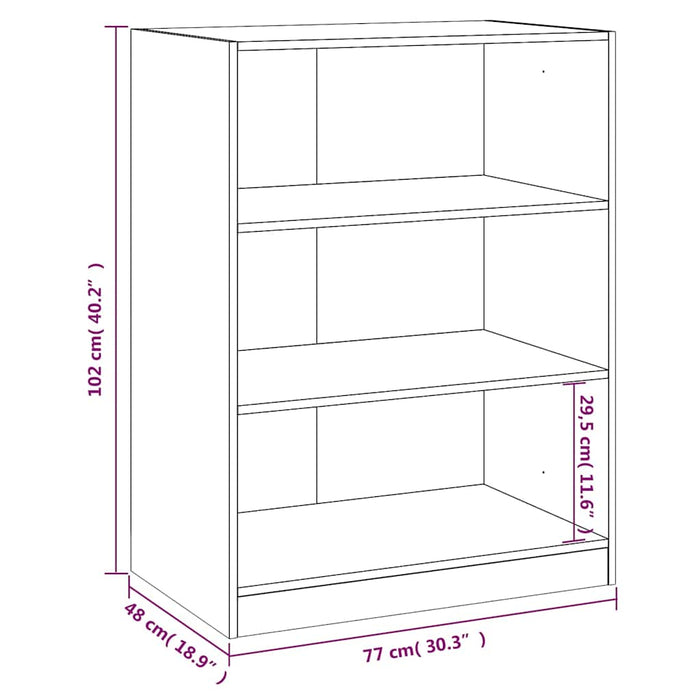 Dulap, negru, 77x48x102 cm, lemn prelucrat - WALTI WALTI