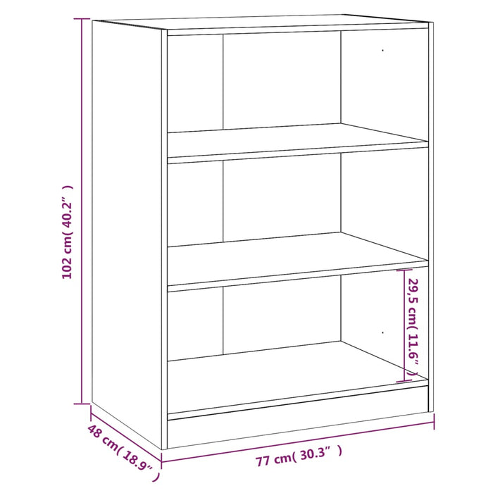 Dulap, stejar sonoma, 77x48x102 cm, lemn prelucrat - WALTI WALTI