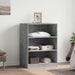 Dulap, gri beton, 77x48x102 cm, lemn prelucrat - WALTI WALTI