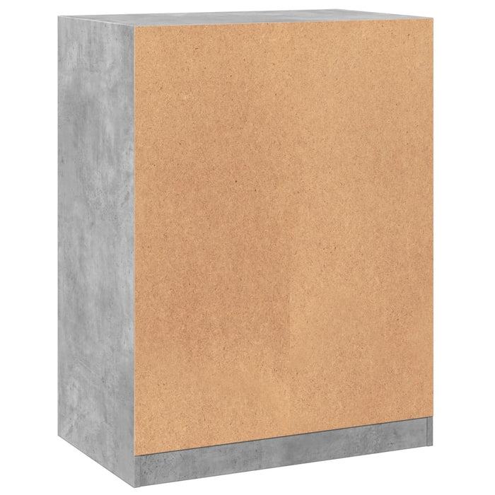 Dulap, gri beton, 77x48x102 cm, lemn prelucrat - WALTI WALTI