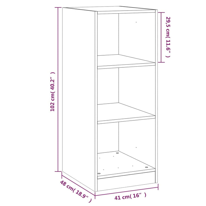 Dulap, stejar maro, 48x41x102 cm, lemn prelucrat WALTI