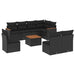 Set mobilier de grădină cu perne, 9 piese, negru, poliratan - WALTI WALTI