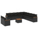 Set canapele de grădină, 12 piese, cu perne, negru, poliratan - WALTI WALTI