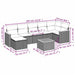 Set mobilier de grădină cu perne, 8 piese, negru, poliratan - WALTI WALTI