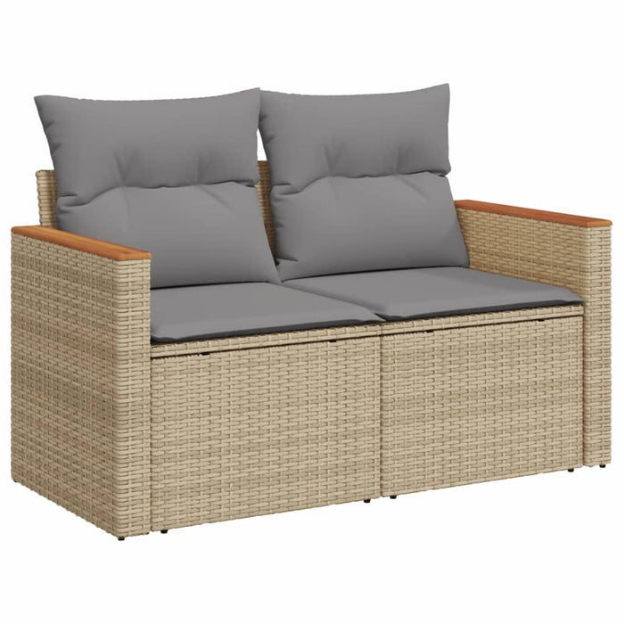 Set canapele de grădină, 6 piese, cu perne, bej, poliratan - WALTI WALTI