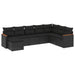 Set mobilier de grădină cu perne, 8 piese, negru, poliratan - WALTI WALTI