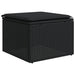 Set mobilier de grădină cu perne, 8 piese, negru, poliratan - WALTI WALTI