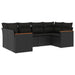 Set mobilier de grădină cu perne, 6 piese, negru, poliratan - WALTI WALTI