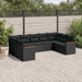 Set mobilier de grădină cu perne, 9 piese, negru, poliratan - WALTI WALTI