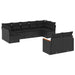 Set mobilier de grădină cu perne, 9 piese, negru, poliratan - WALTI WALTI
