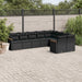 Set mobilier de grădină cu perne, 9 piese, negru, poliratan - WALTI WALTI
