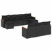 Set canapele de grădină cu perne, 10 piese, negru, poliratan - WALTI WALTI