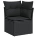 Set mobilier de grădină cu perne, 13 piese, negru, poliratan - WALTI WALTI