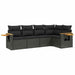 Set mobilier de grădină cu perne, 5 piese, negru, poliratan - WALTI WALTI