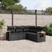 Set mobilier de grădină cu perne, 5 piese, negru, poliratan - WALTI WALTI