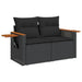 Set mobilier de grădină cu perne, 5 piese, negru, poliratan - WALTI WALTI