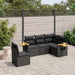 Set mobilier de grădină cu perne, 5 piese, negru, poliratan - WALTI WALTI