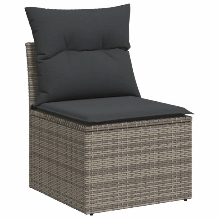 Set mobilier grădină cu perne, 6 piese, gri, poliratan - WALTI WALTI