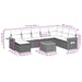 Set mobilier de grădină cu perne, 9 piese, negru, poliratan - WALTI WALTI