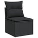 Set mobilier de grădină cu perne, 6 piese, negru, poliratan - WALTI WALTI