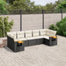 Set canapele de grădină cu perne, 7 piese, negru, poliratan - WALTI WALTI