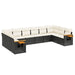Set canapele de grădină cu perne, 10 piese, negru, poliratan - WALTI WALTI