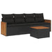 Set mobilier de grădină cu perne, 5 piese, negru, poliratan - WALTI WALTI