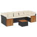 Set mobilier de grădină cu perne, 8 piese, negru, poliratan - WALTI WALTI