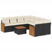 Set mobilier de grădină cu perne, 9 piese, negru, poliratan - WALTI WALTI