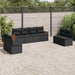 Set mobilier de grădină cu perne, 8 piese, negru, poliratan - WALTI WALTI