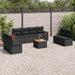 Set mobilier de grădină cu perne, 9 piese, negru, poliratan - WALTI WALTI