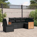 Set mobilier de grădină cu perne, 5 piese, negru, poliratan - WALTI WALTI