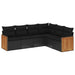Set mobilier de grădină cu perne, 6 piese, negru, poliratan - WALTI WALTI