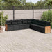 Set mobilier de grădină cu perne, 9 piese, negru, poliratan - WALTI WALTI