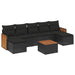 Set mobilier de grădină cu perne, 8 piese, negru, poliratan - WALTI WALTI