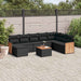 Set mobilier de grădină cu perne, 9 piese, negru, poliratan - WALTI WALTI